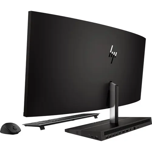 Close-up view of HP EliteOne 1000 G2 Curved AIO PC - 34-inch 4K IPS, i7-8700, 16GB RAM, 512GB SSD - Business Desktop