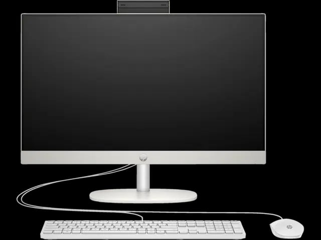 Close-up view of HP All-in-One 24 Touchscreen PC | 13th Gen i7-1355U | 16GB RAM | 512GB SSD | 23.8-inch FHD IPS | Intel Iris Xᵉ Graphics | Includes Wired Mouse