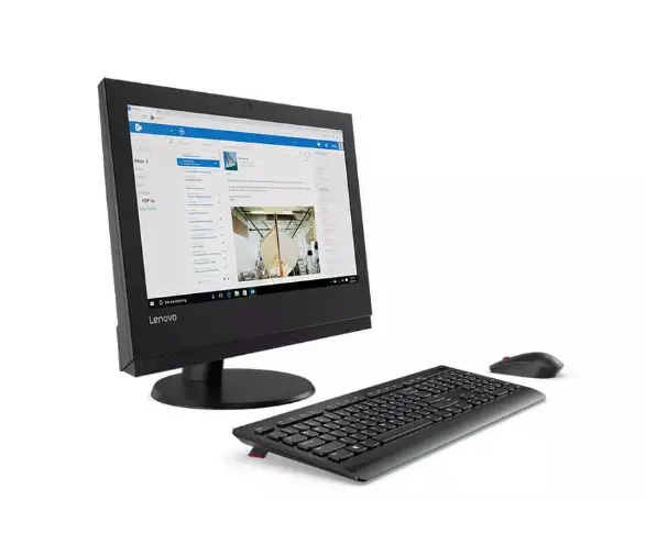 Close-up view of Lenovo V310z AIO PC - i5-6th Gen, 8GB RAM, 1TB HDD, 19.5 inches HD, DVD - DOS