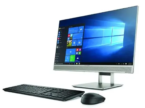 Close-up view of HP EliteOne 800 G5 AIO - i5-9600, 16GB RAM, 512GB SSD, 23.8-inches FHD - Business PC