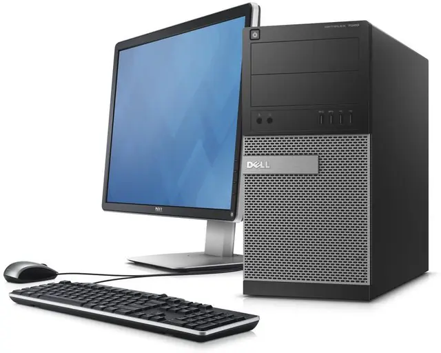 Close-up view of Dell OptiPlex 7020 Desktop – Intel Core i7 | 4GB RAM | 500GB HDD | 18.5-inch TFT Monitor | FreeDOS | Budget Business PC