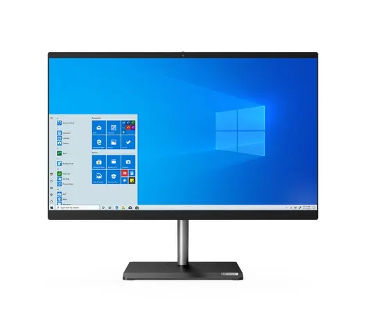 Close-up view of Lenovo V30a AIO Desktop - 10th Gen Intel i3-10210U, 21.5-inches FHD IPS, 4GB RAM, 1TB HDD, FreeDOS, 1 Year Warranty