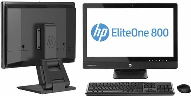 Close-up view of HP Elite 800 G1 All-in-One PC | 23-inch Display | 4th Gen Core i5 | 8GB RAM | 128GB SSD | DVD-RW | Webcam | Ex-UK | 3-Month Warranty