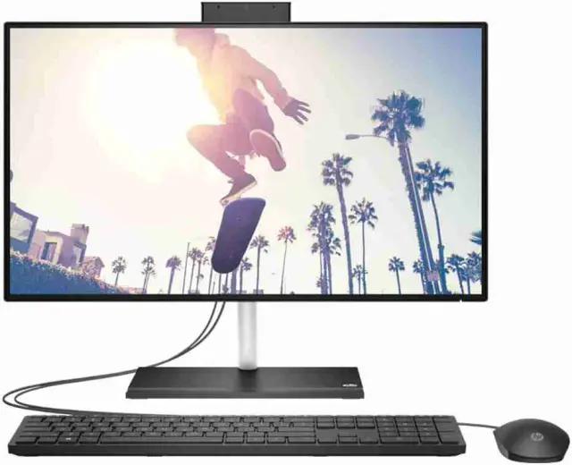 Close-up view of HP All-in-One 24-CB1021NH | Intel Core i5-1235U | 8GB RAM | 256GB SSD | 23.8-inch FHD Display | Intel Iris Xe | FreeDOS | Bundle AIO PC