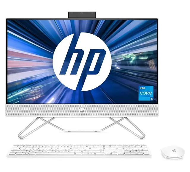 HP AIO 24-CB1025NH All-in-One PC - 12th Gen i5-1235U | 8GB RAM | 512GB SSD | 23.8-inches Touchscreen | DOS | White - price sh. 89,999 - alternate view